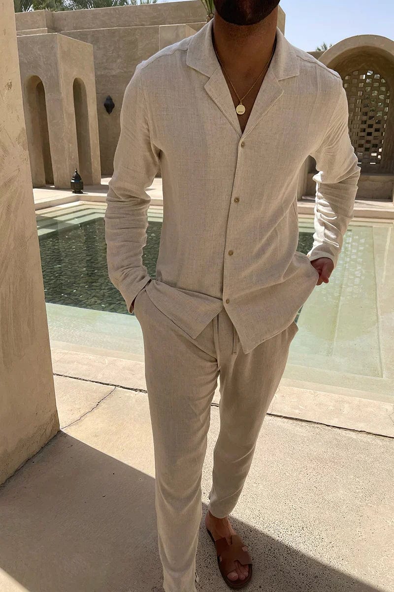 Completo Estivo da Uomo in Lino – Camicia e Pantaloni