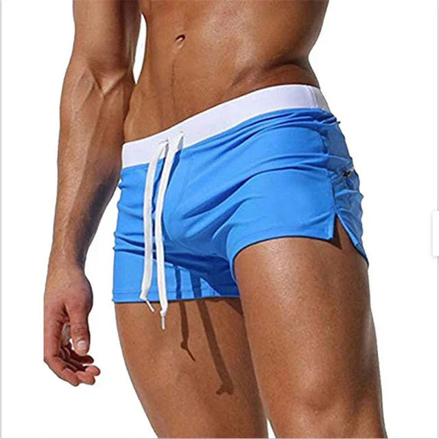 Costume Boxer Uomo da Mare a Vita Bassa con Coulisse