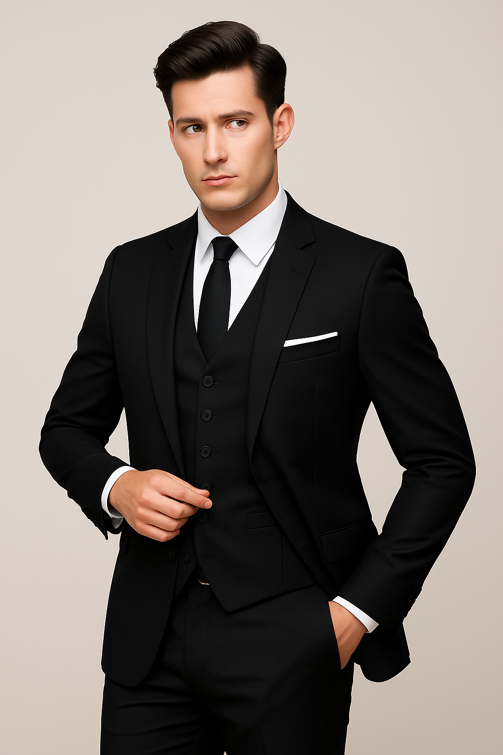 Pánský kompletní slim fit oblek