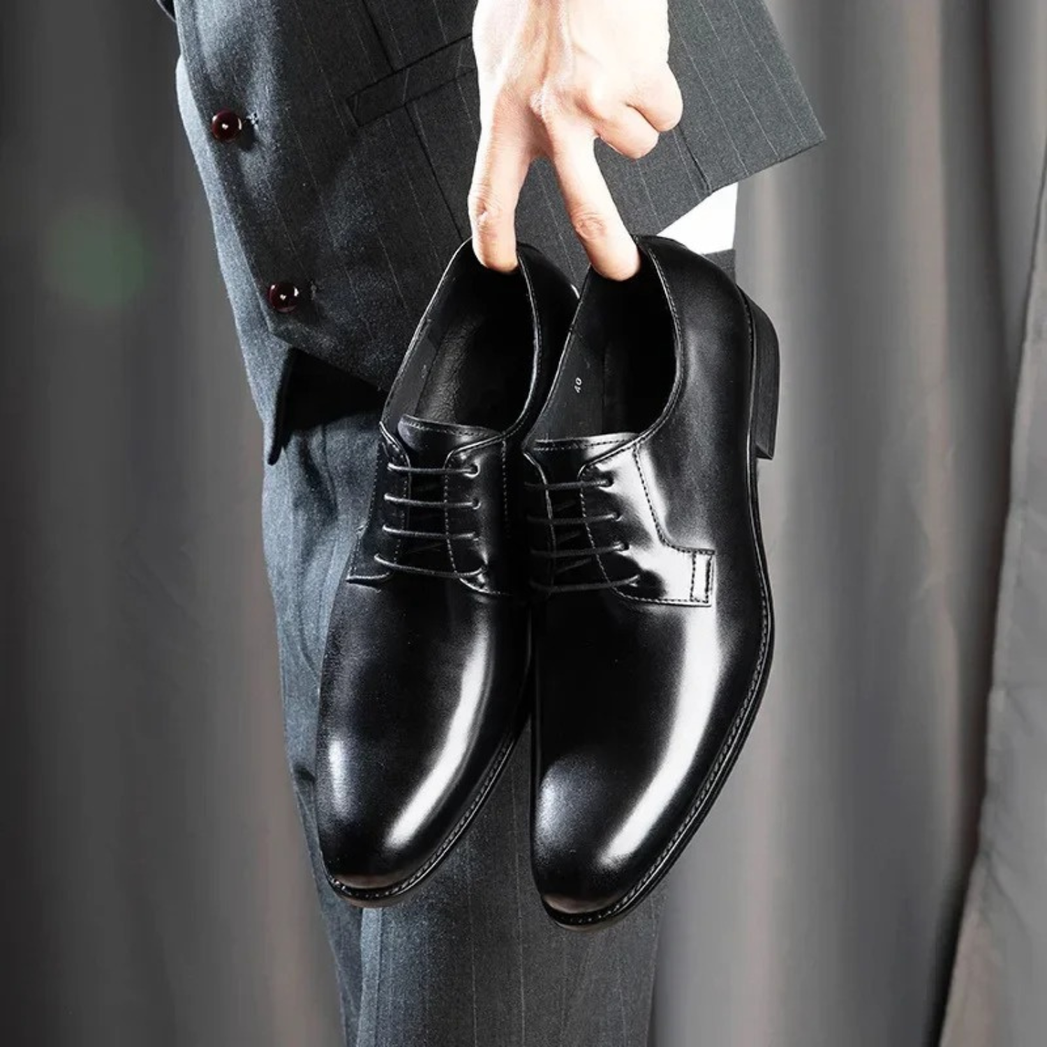 Scarpe Eleganti da Uomo in Pelle Sintetica – Stringate Classiche per Business, Cerimonie e Occasioni Formali