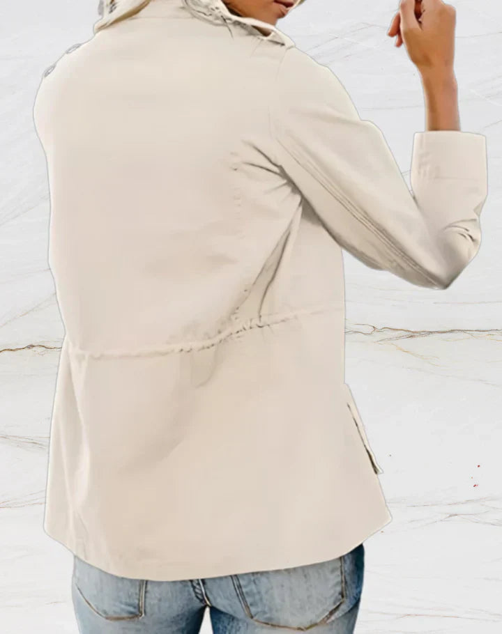 Elegante Giacca Nora a Maniche Lunghe con Quattro Tasche Pratiche da Donna