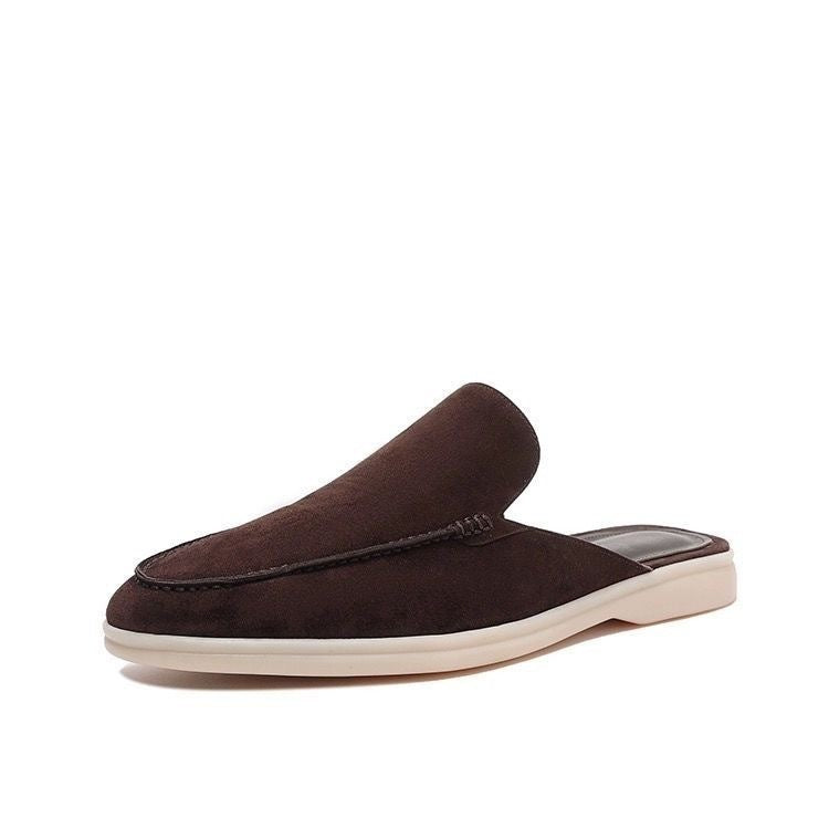 Mocassini da Uomo Senza Tallone Slip-On Stile Scamosciato