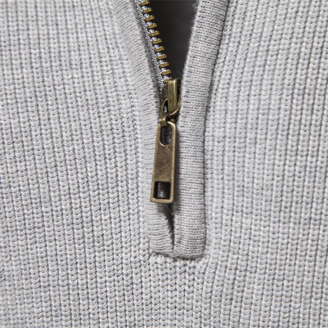 Maglione da Uomo con Collo Alto e Mezza Zip