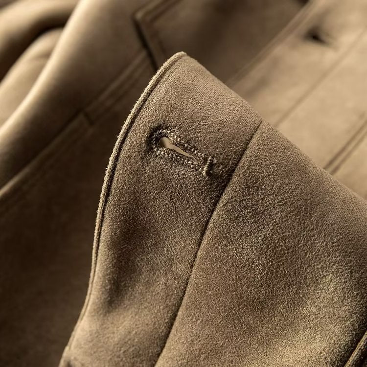 Giacca in pelle scamosciata da uomo - Design Elegante e Senza Tempo