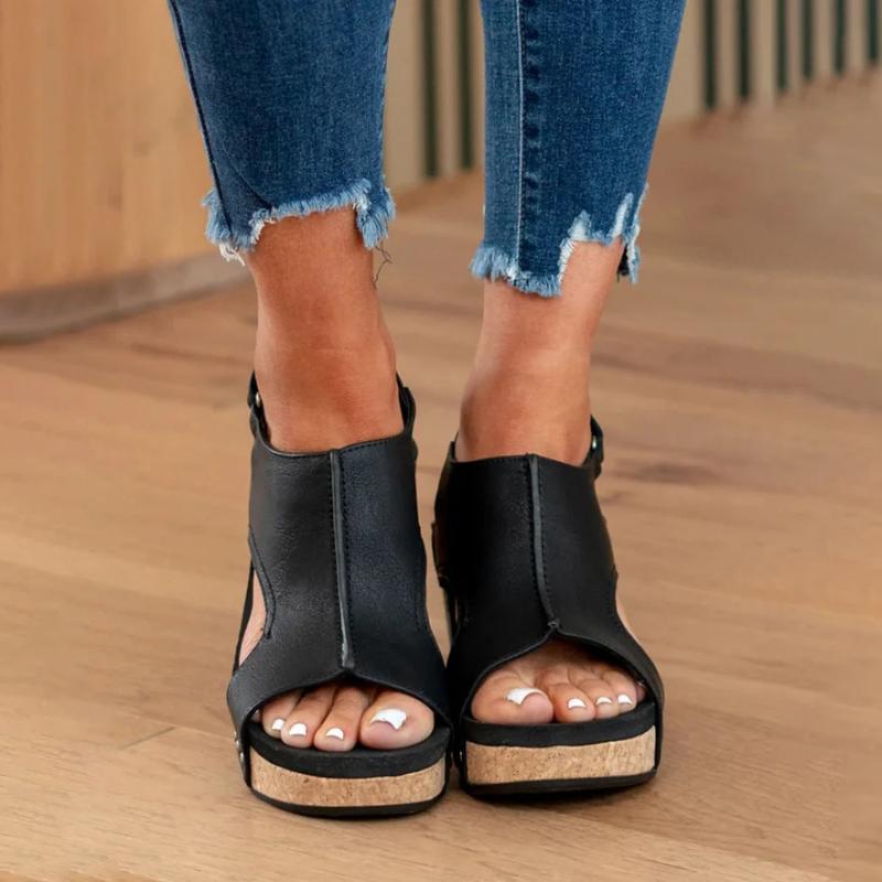 Sandales orthopédiques en cuir pour femme avec soutien supplémentaire