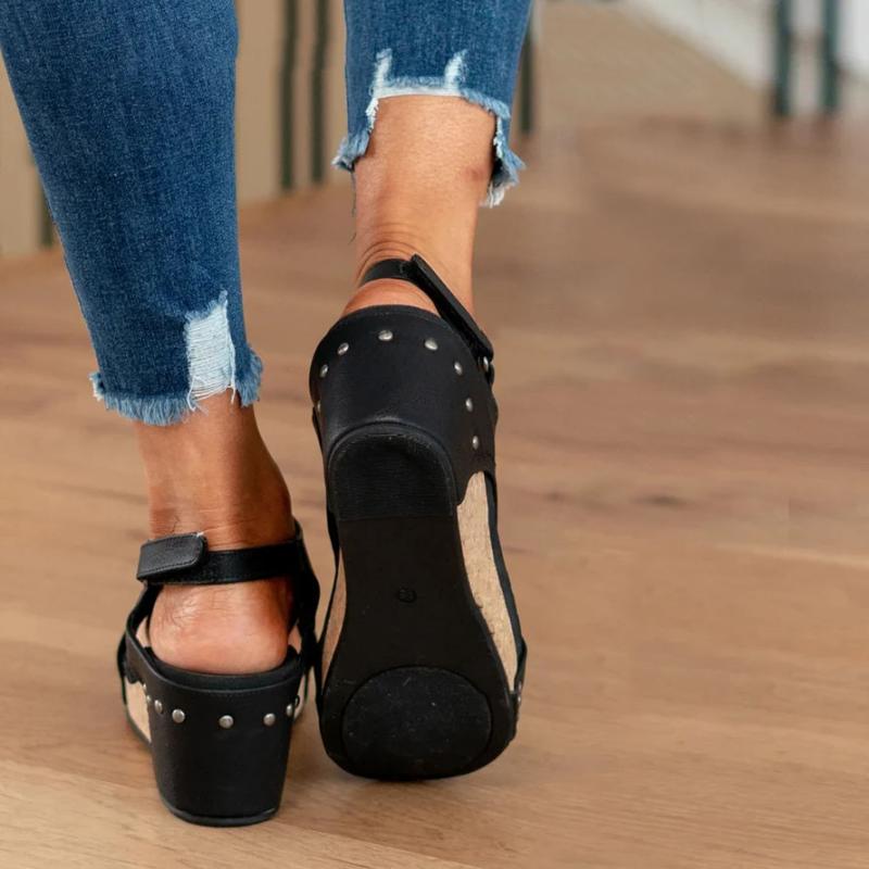 Sandales orthopédiques en cuir pour femme avec soutien supplémentaire