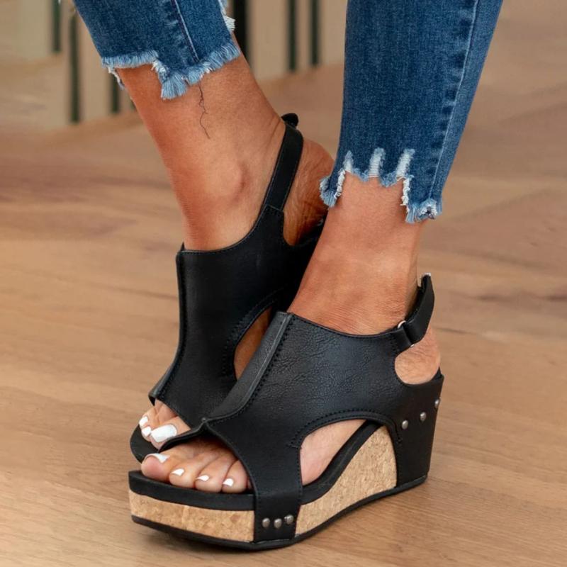 Sandales orthopédiques en cuir pour femme avec soutien supplémentaire