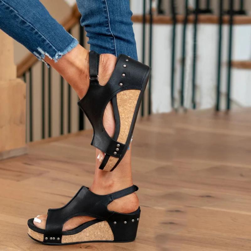 Sandales orthopédiques en cuir pour femme avec soutien supplémentaire