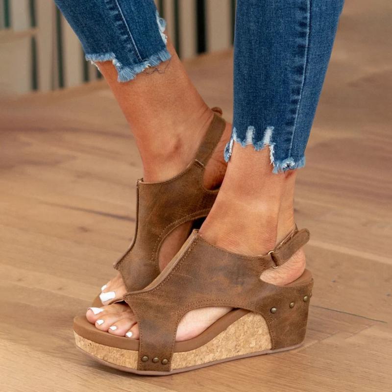 Sandales orthopédiques en cuir pour femme avec soutien supplémentaire