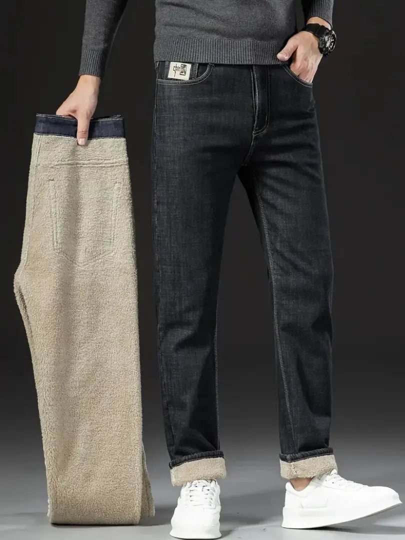 Jeans Uomo Regular Fit in Denim con Gamba Dritta
