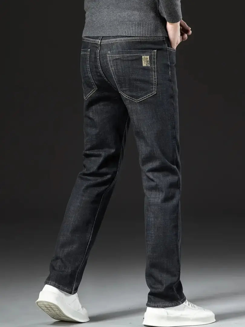 Jeans Uomo Regular Fit in Denim con Gamba Dritta