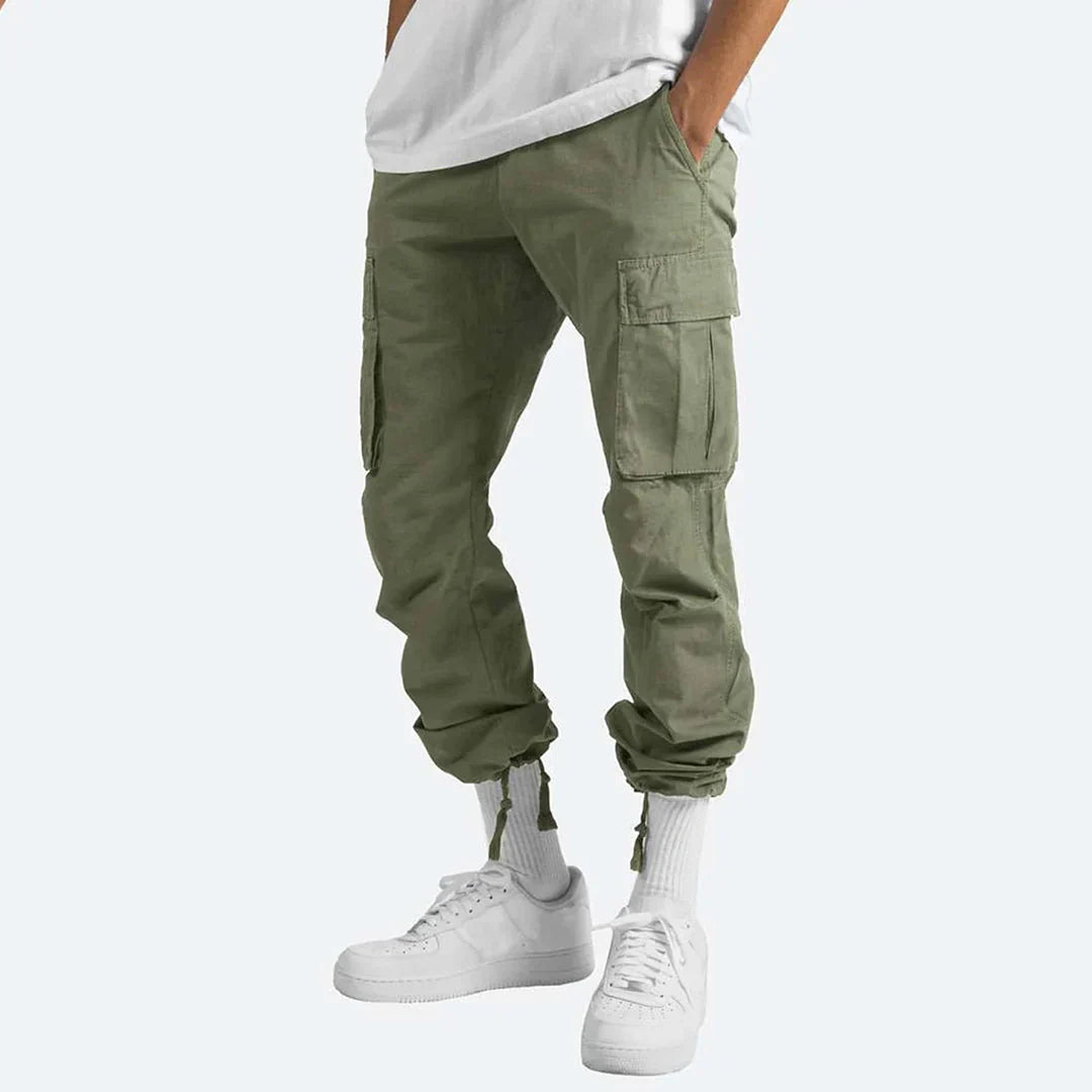 Pantaloni cargo jogger uomo con tasche laterali