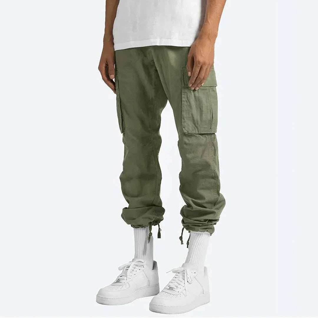 Pantaloni cargo jogger uomo con tasche laterali