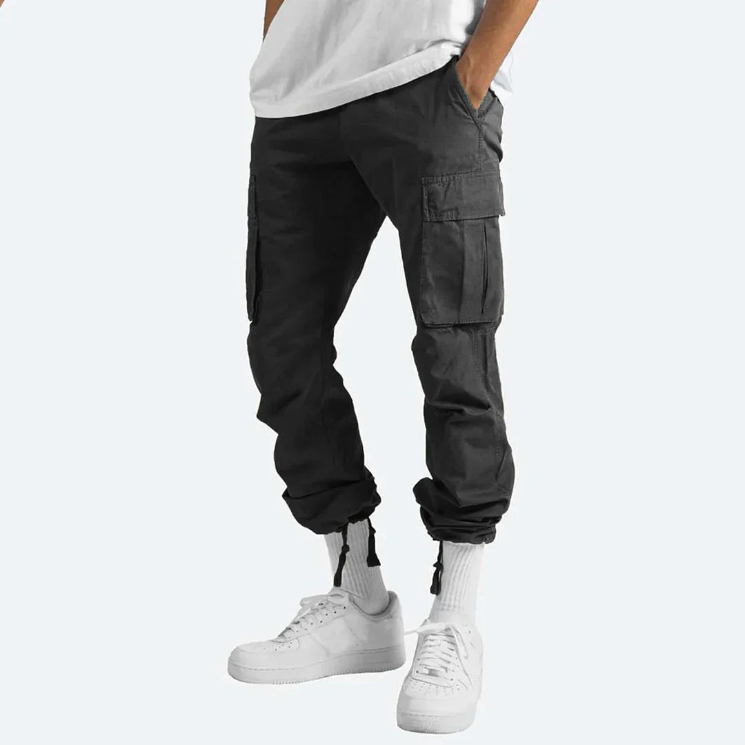 Pantaloni cargo jogger uomo con tasche laterali