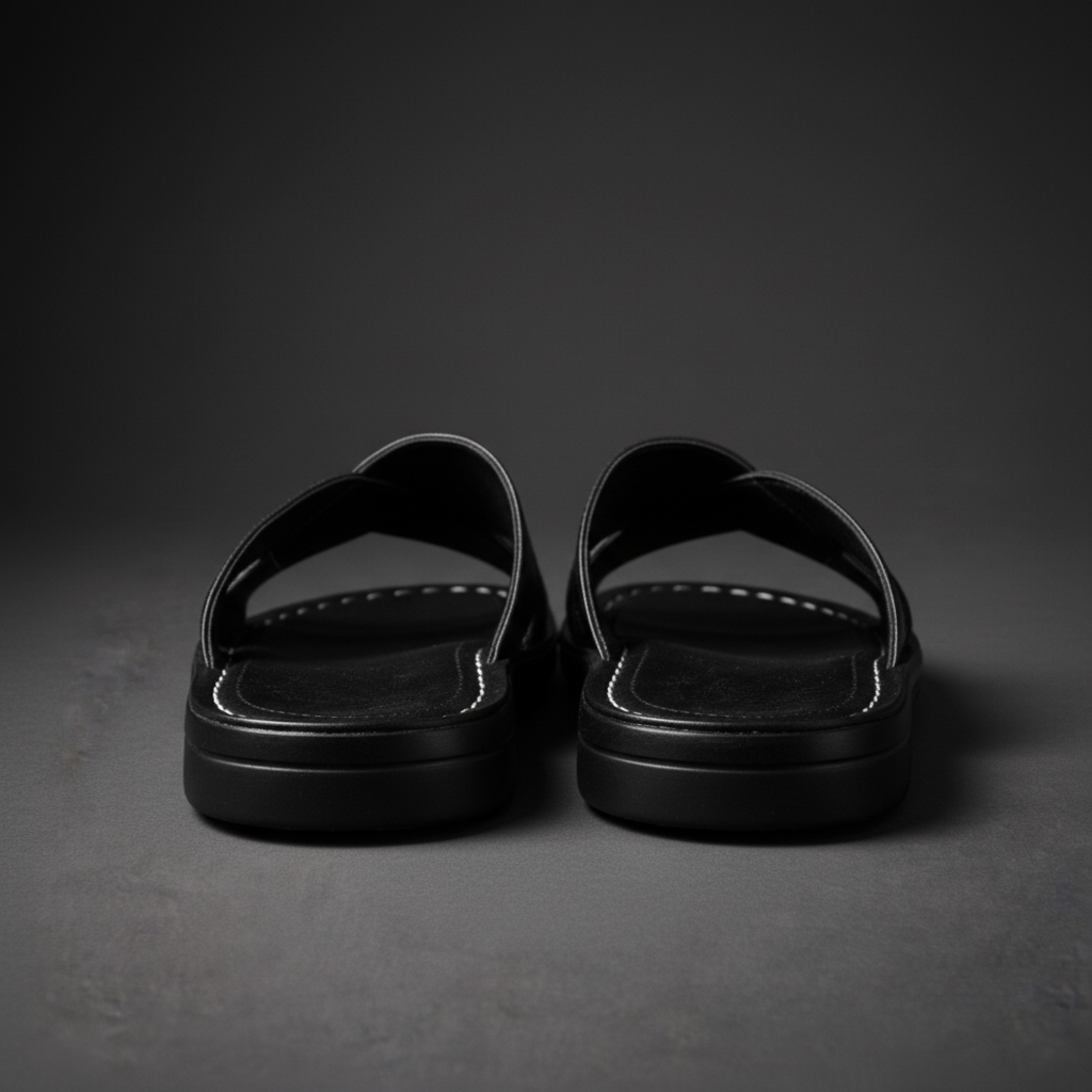 Sandali Uomo in Pelle con Fasce Incrociate e Plantare Comfort