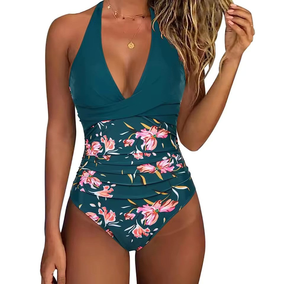 Costume intero donna con scollo profondo