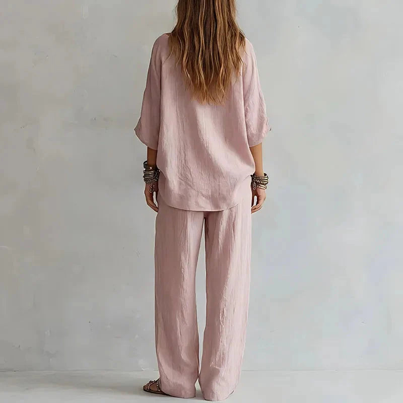 Paulina Coordinated Set with Off-Shoulder Design