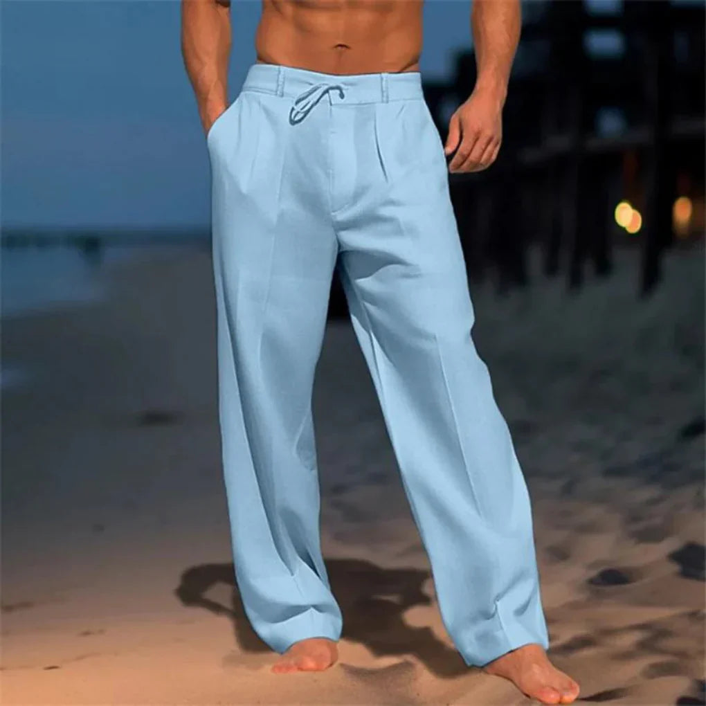 Pantaloni uomo larghi con coulisse in vita