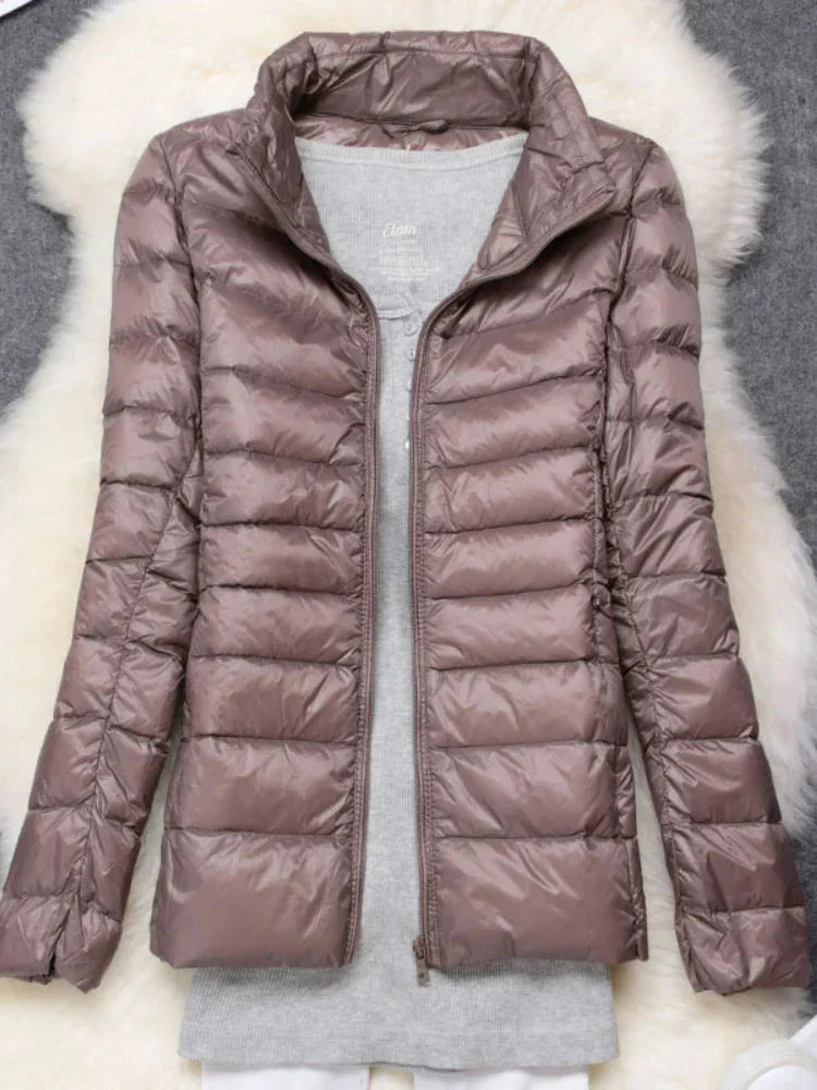 Piumino Donna Trapuntato con Cappuccio Leggero