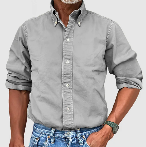 Camicia Uomo Casual a Maniche Lunghe Vestibilità Regolare