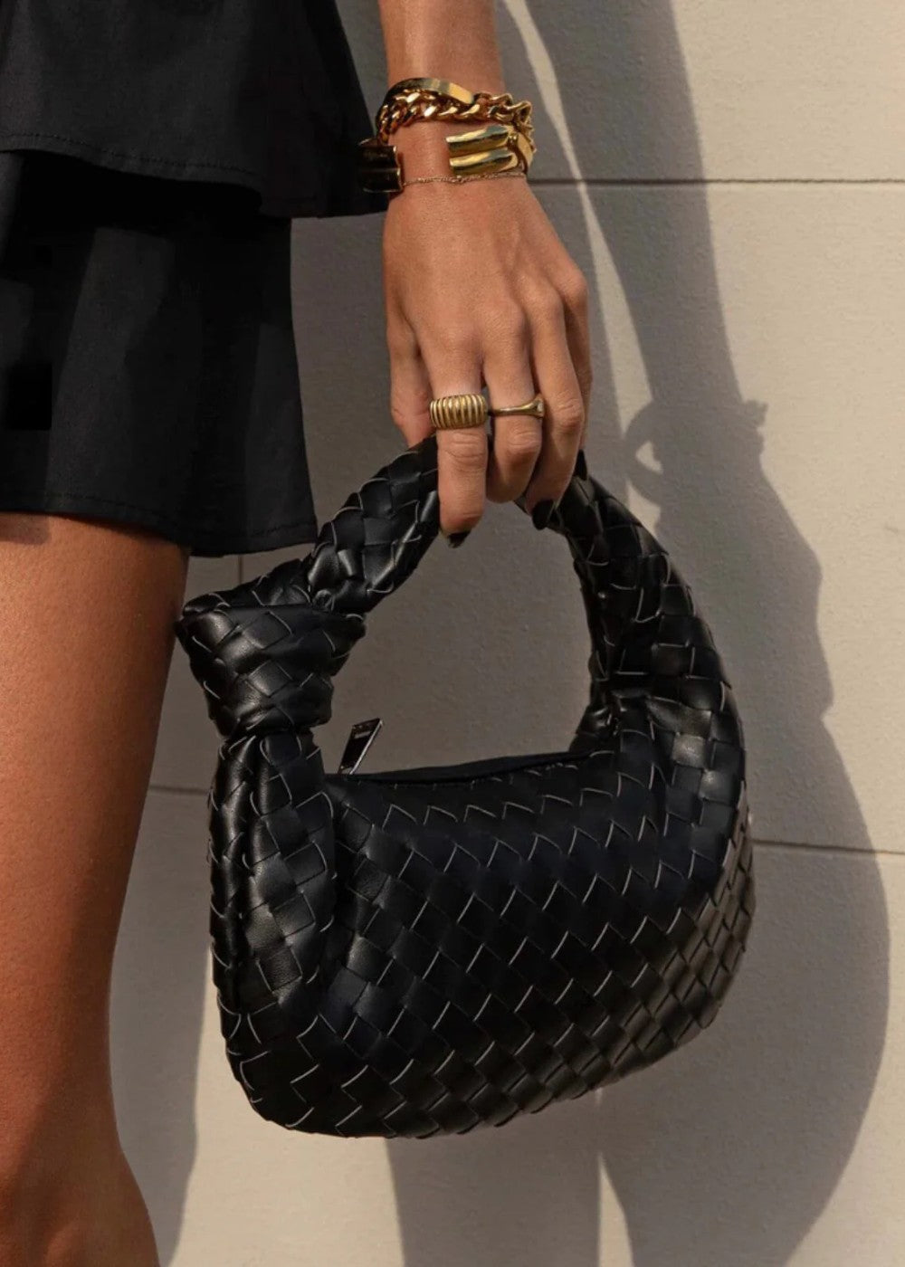 Mini borsa intrecciata da donna