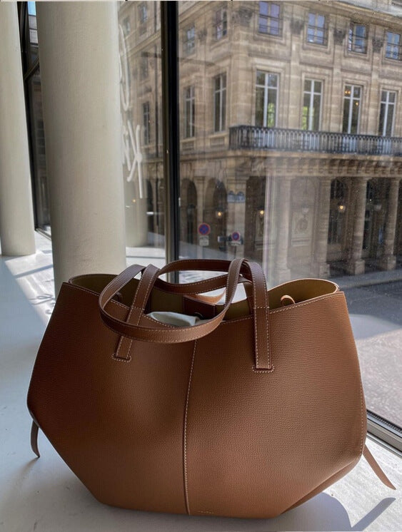 Elegante borsa tote vintage da donna - Grande borsa a mano in pelle con tracolla