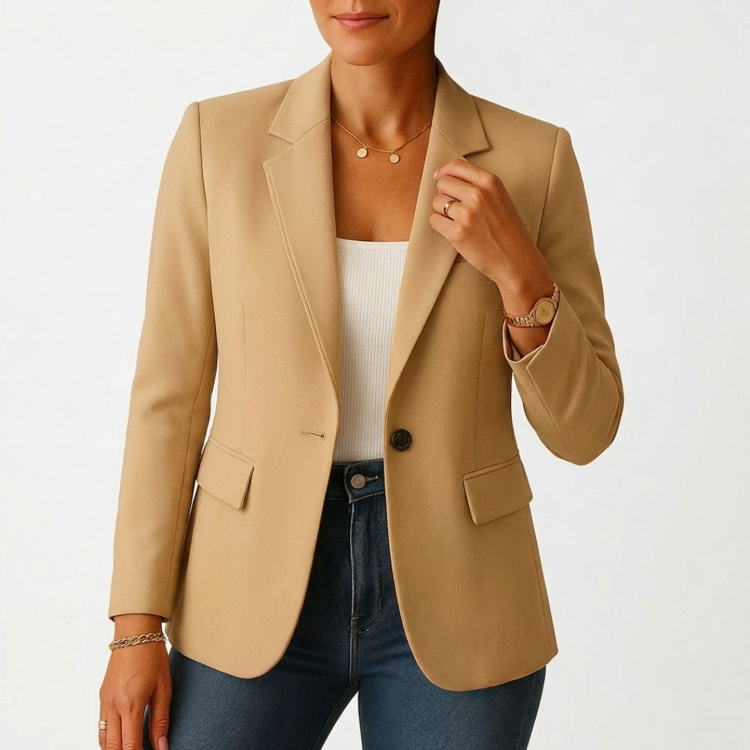 Sofia | Blazer Donna con Chiusura a Un Bottone e Risvolto Classico | Professionale