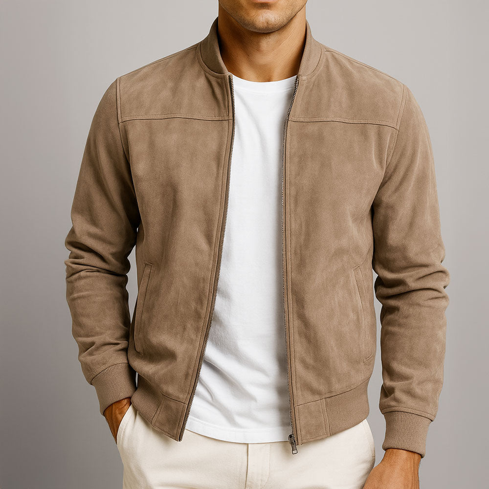 Giacca Bomber Uomo Casual con Chiusura Zip