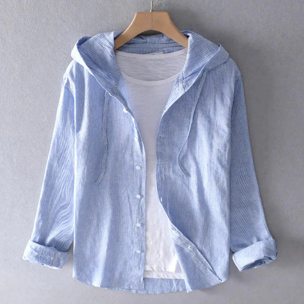 Blusa in lino traspirante da donna