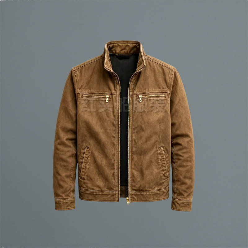 Giacca Casual da Uomo con Zip e Tasche sul Petto