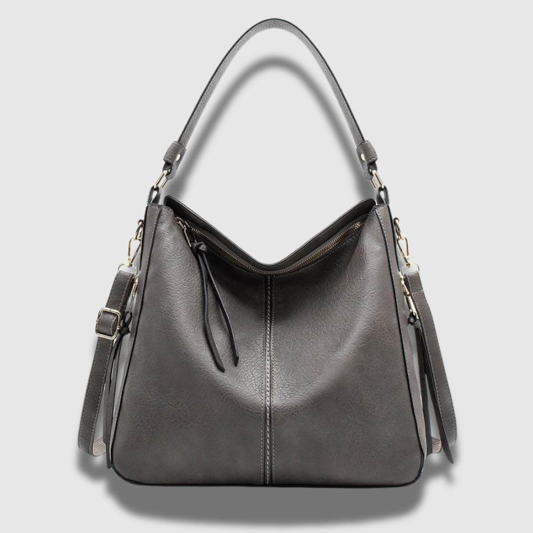 Sac à bandoulière en cuir, spacieux et chic, avec bandoulière réglable
