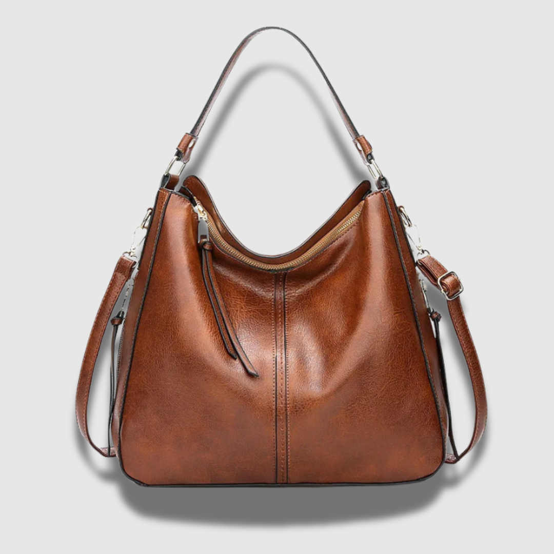 Borsa a tracolla in pelle spaziosa e chic con tracolla regolabile