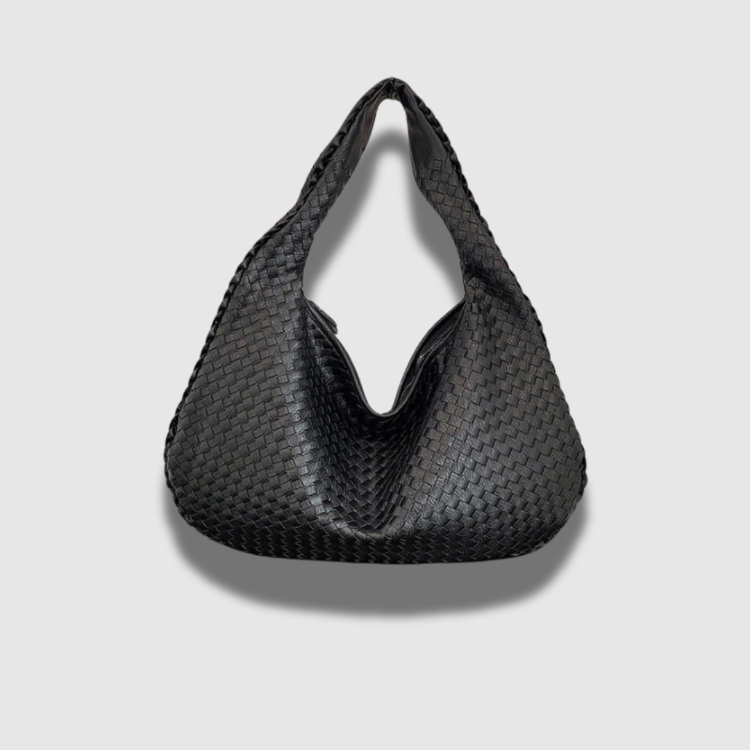 Nadčasová elegantní kožená crossbody kabelka s tkaným vzorem a luxusními detaily