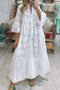 Maxi vestido bordado de estilo bohemio para mujer