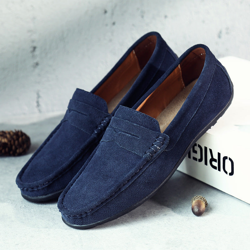 Mocassini Uomo in Camoscio con Design Slip-On