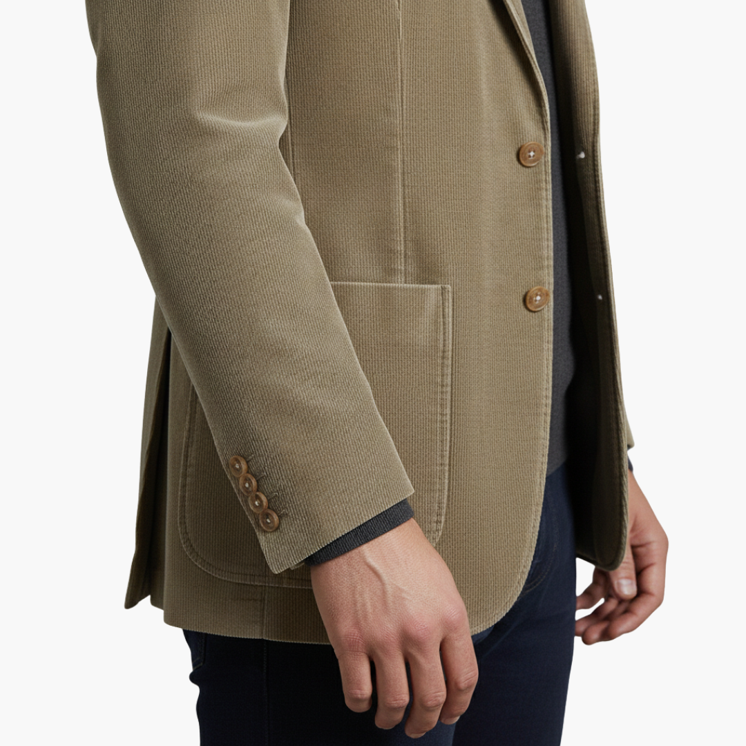 Giacca da uomo con revers classico e bottoni frontali