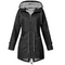 Parka Impermeabile Donna con Cappuccio Antivento e Vita Regolabile