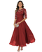 Női estélyi ruha – Csipke és sifon, háromnegyedes ujjú, elegáns trapéz szabású