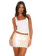 Minigonna con Paillettes Maxi a Vita Alta
