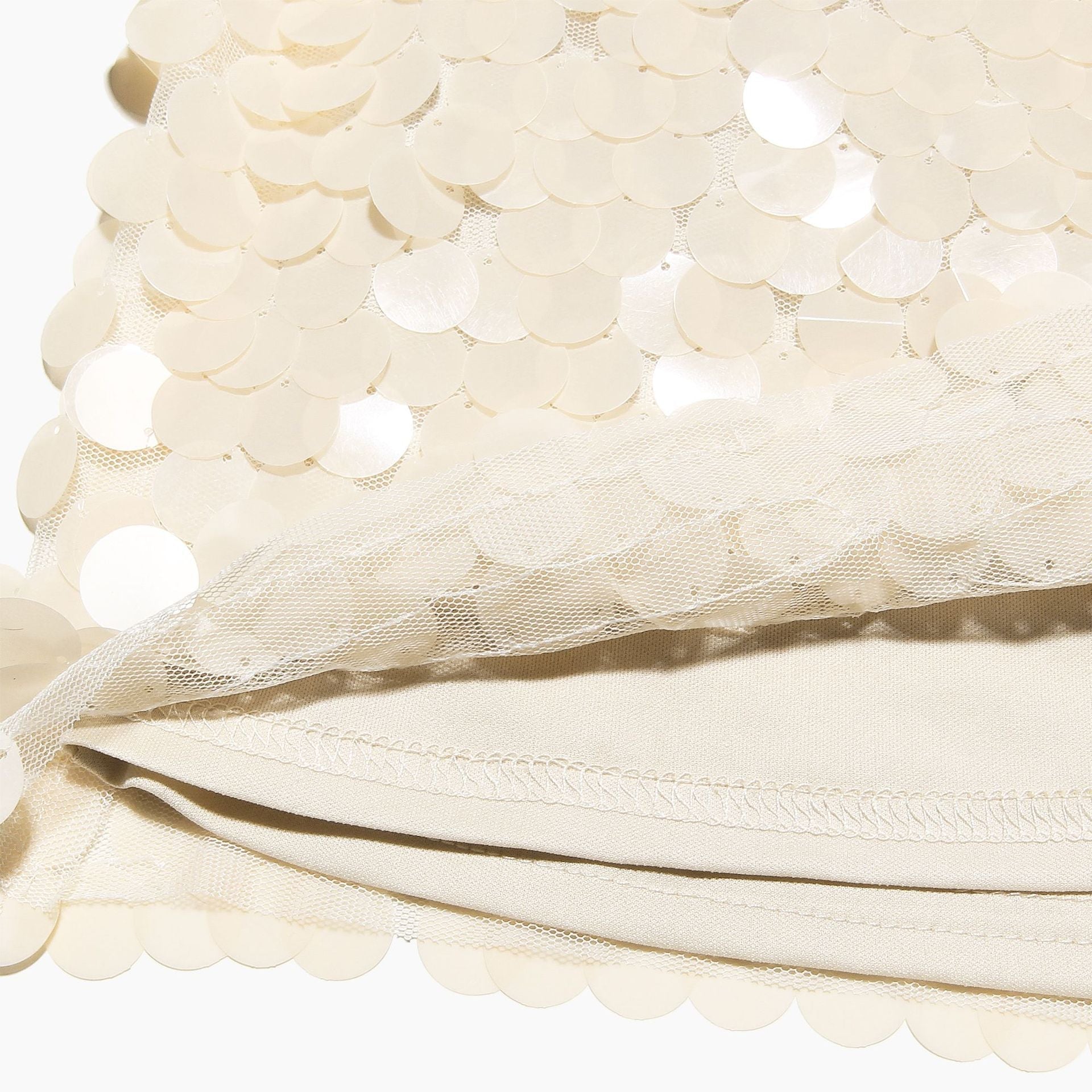 Minigonna con Paillettes Maxi a Vita Alta