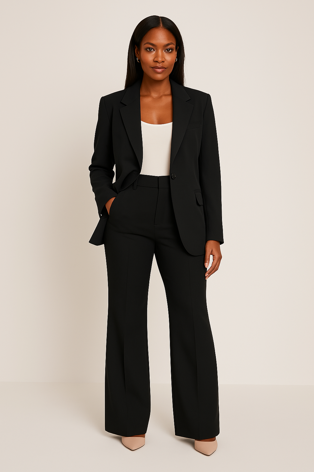Elegante Completo da Donna Blazer e Pantaloni per Ufficio ed Eventi