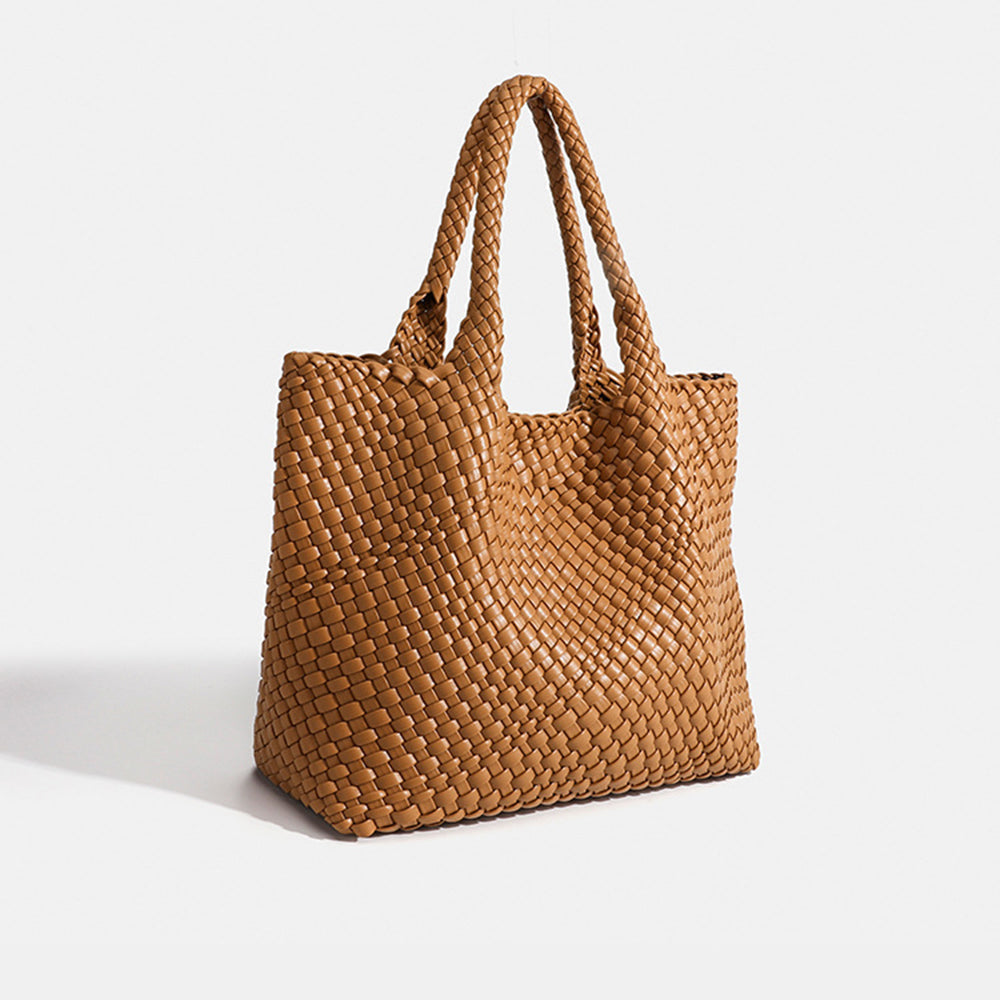Borsa Shopper Donna Intrecciata con Doppi Manici