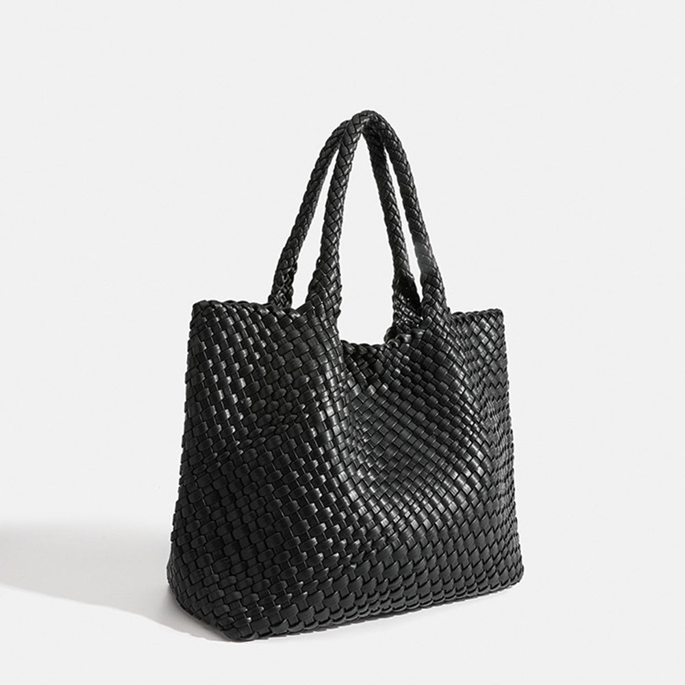 Borsa Shopper Donna Intrecciata con Doppi Manici