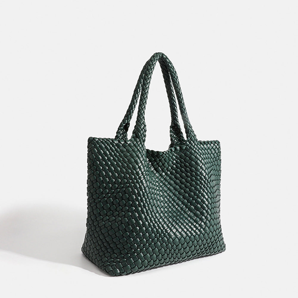 Borsa Shopper Donna Intrecciata con Doppi Manici