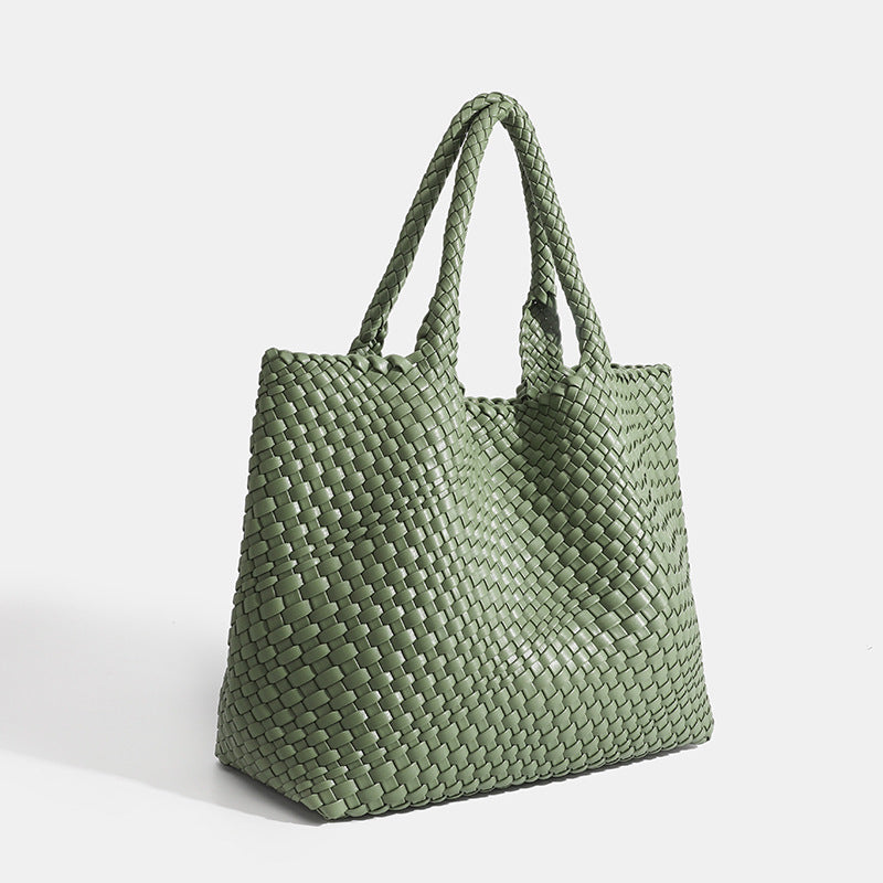 Borsa Shopper Donna Intrecciata con Doppi Manici