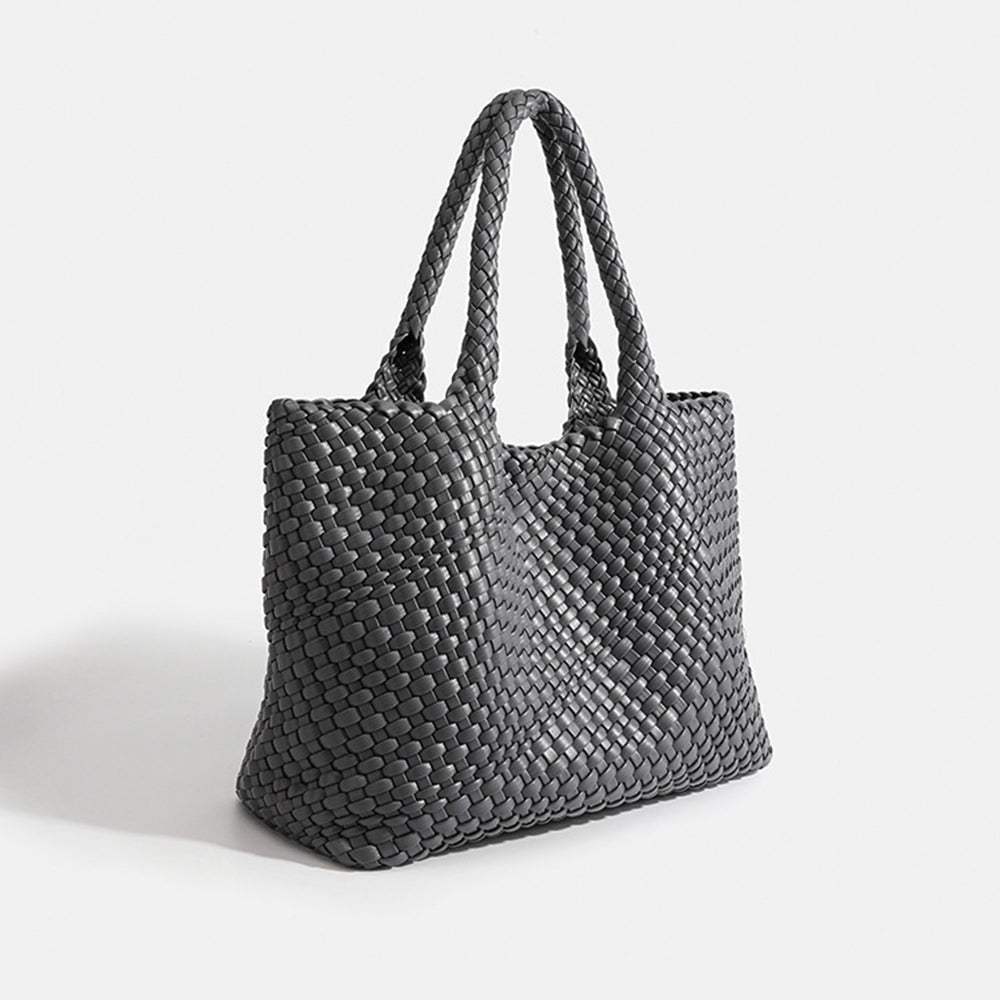 Borsa Shopper Donna Intrecciata con Doppi Manici