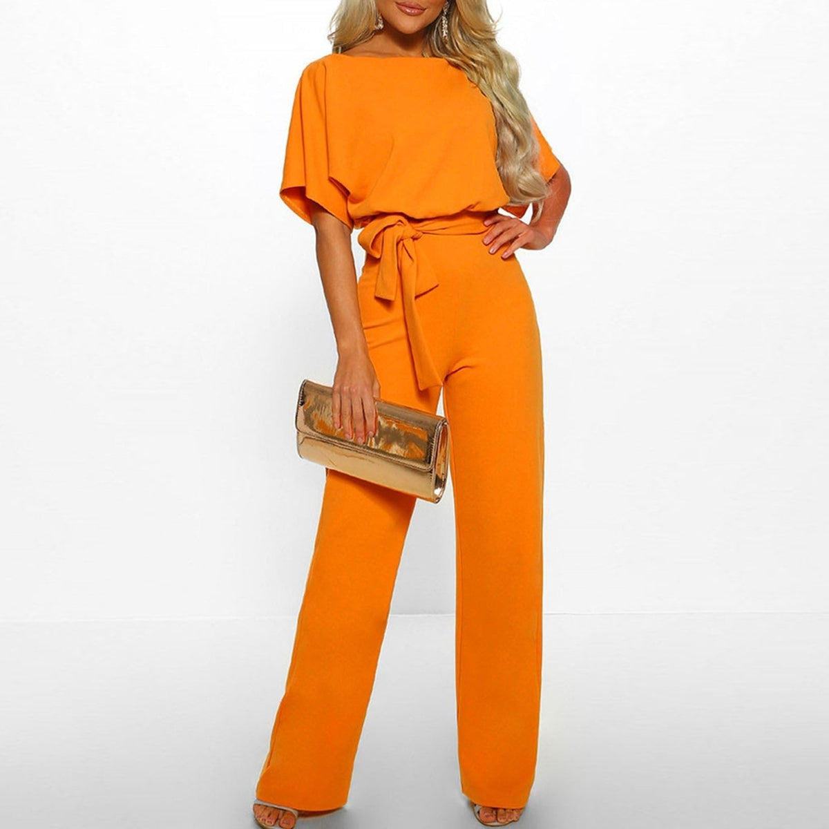 Tuta Donna Elegante a Gamba Larga con Cintura in Vita – Outfit Casual Chic Estivo