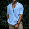 Men's summer short-sleeve shirt with linen effect