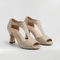 Sandales pour femme à talon moyen et bout ouvert, chaussures élégantes pour le soir et les cérémonies