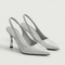 Dámske špicaté sandále na podpätku – elegantné rafinované slingback lodičky